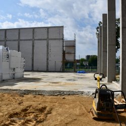 Trwają prace przy budowie hali sportowej Liceum Ogólnokształcącym Nr I w Kępnie