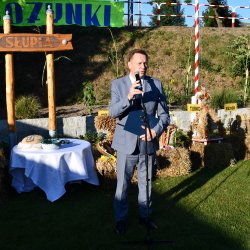 Członek Zarządu Powiatu Kępińskiego Marek Potarzycki podczas przemówienia