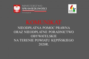 Komunikat Starosty Kępińskiego ws. nieodpłatnej