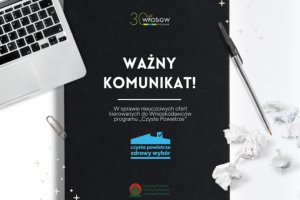 Komunikat Wojewódzkiego Funduszu Ochrony Środowi